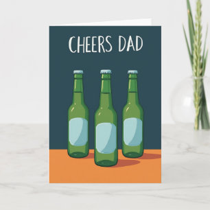 Félicitations Papa Fond Bleu Sarcelle Carte