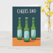 Félicitations Papa Fond Bleu Sarcelle Carte (Fleur jaune)