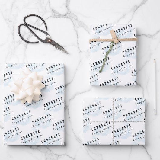 Félicitations Papier Cadeau Joyeux Pour Vous (Recto)