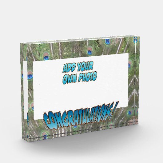 Félicitations Peacock F. Blue Cust. Bloc photo (Gauche)