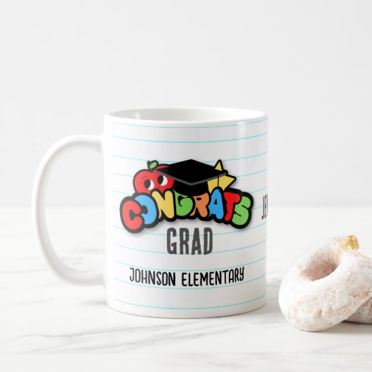 Félicitations personnalisées Grad Mug (Avec donut)