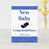 Félicitations personnalisées nouvelle carte bébé (Fleur jaune)