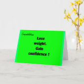 Félicitations perte de poids cartes de voeux (Fleur jaune)