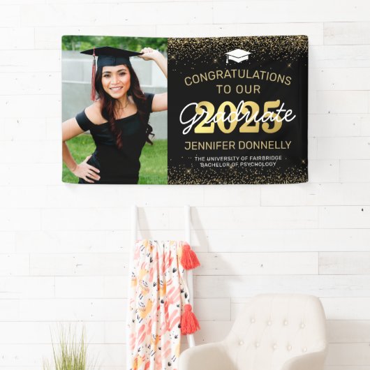 Félicitations Photo Graduation Bannière (En situation)