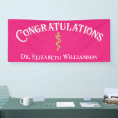 Félicitations Pink Nurse Doctor Bannière Médicale (Salon professionnel)