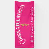 Félicitations Pink Nurse Doctor Bannière Médicale (Vertical)