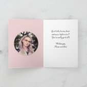 Félicitations Pink Rococo Carte photo de la Gradua (Intérieur)