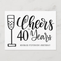 Félicitations pour 40 ans invitation d'anniversair