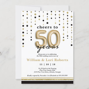 Félicitations pour 50 ans, invitation d'anniversai