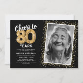 Félicitations pour 80 ans Invitation d'anniversair (Devant)