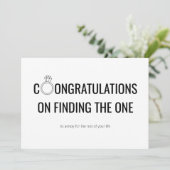 Félicitations pour avoir trouvé la carte unique (Debout devant)