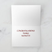 FÉLICITATIONS POUR AVOIR UNE CARTE **TWINS** (Intérieur)