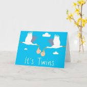 Félicitations pour la carte de naissance (Jumeaux (Fleur jaune)