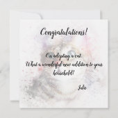 Félicitations pour la carte de nouveau chat de com (Dos)