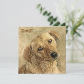 Félicitations pour la carte de nouveau chien de co (Debout devant)