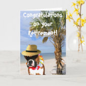 Félicitations pour la carte de voeux de boxeur de  (Fleur jaune)