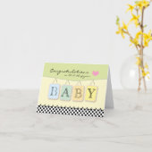 Félicitations pour la carte de voeux pour la naiss (Fleur jaune)