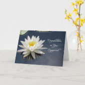 Félicitations pour la carte Fiançailles Water Lily (Fleur jaune)