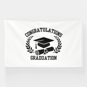 Félicitations pour la graduation 6x10 bannière Vin