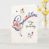 Félicitations pour la nouvelle carte bébé (Fleur jaune)