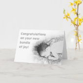 Félicitations pour la nouvelle carte bébé génériqu (Fleur jaune)