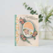 Félicitations Pour La Nouvelle Carte Postale Bébé (Debout devant)