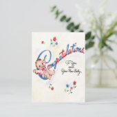 Félicitations Pour La Nouvelle Carte Postale Bébé (Debout devant)