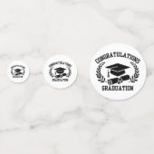 Félicitations Pour La Table De Graduation Confetti (Devant)