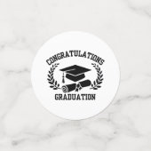 Félicitations Pour La Table De Graduation Confetti (Petit recto)