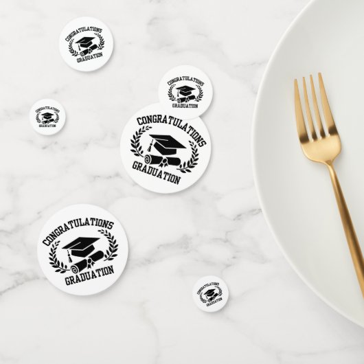 Félicitations Pour La Table De Graduation Confetti (Groupe)