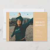 FÉLICITATIONS POUR LE DIPLÔMÉ INVITATION MINIMALIS (Devant)