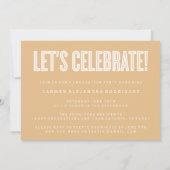 FÉLICITATIONS POUR LE DIPLÔMÉ INVITATION MINIMALIS (Dos)
