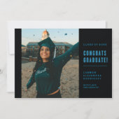 FÉLICITATIONS POUR LE DIPLÔMÉ INVITATION MINIMALIS (Devant)