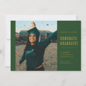 FÉLICITATIONS POUR LE DIPLÔMÉ INVITATION MINIMALIS (Devant)