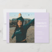 FÉLICITATIONS POUR LE DIPLÔMÉ INVITATION MINIMALIS (Devant)