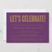 FÉLICITATIONS POUR LE DIPLÔMÉ INVITATION MINIMALIS (Dos)