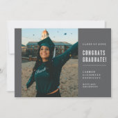 FÉLICITATIONS POUR LE DIPLÔMÉ INVITATION MINIMALIS (Devant)