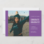 FÉLICITATIONS POUR LE DIPLÔMÉ INVITATION MINIMALIS (Devant)