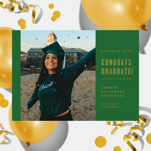 FÉLICITATIONS POUR LE DIPLÔMÉ INVITATION MINIMALIS