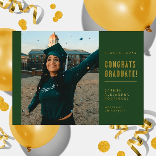 FÉLICITATIONS POUR LE DIPLÔMÉ INVITATION MINIMALIS