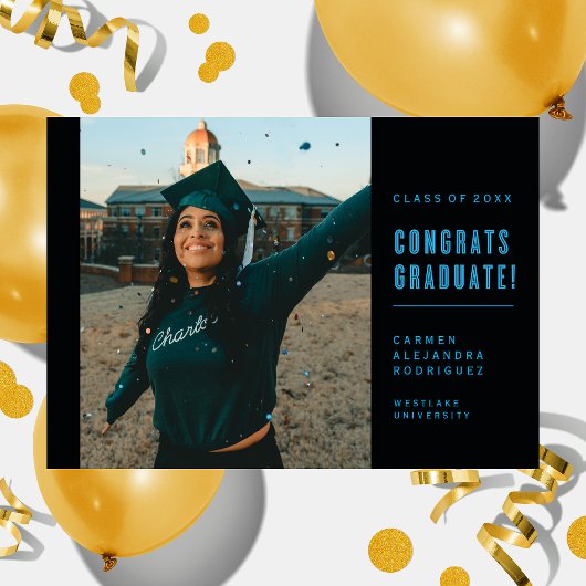 FÉLICITATIONS POUR LE DIPLÔMÉ INVITATION MINIMALIS
