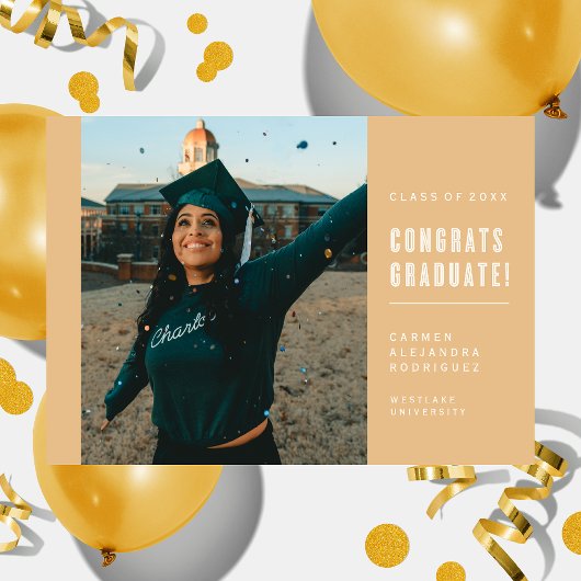 FÉLICITATIONS POUR LE DIPLÔMÉ INVITATION MINIMALIS
