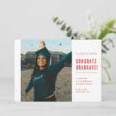 FÉLICITATIONS POUR LE DIPLÔMÉ INVITATION MINIMALIS (Debout devant)