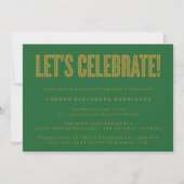 FÉLICITATIONS POUR LE DIPLÔMÉ INVITATION MINIMALIS (Dos)