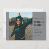 FÉLICITATIONS POUR LE DIPLÔMÉ INVITATION MINIMALIS (Devant)