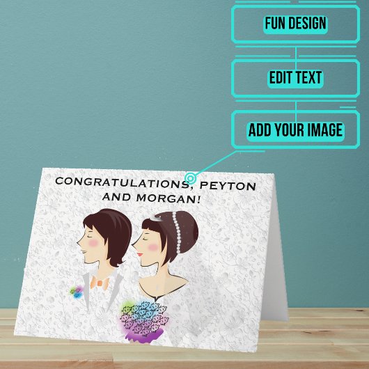 Félicitations pour le jour de mariage Carte neutre