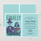 Félicitations pour le mariage, invitation à la réc (Devant / Derrière)