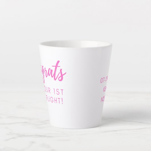 Félicitations pour le vol en solo - tasse de latte (Devant)