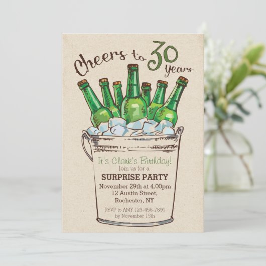 Félicitations pour les 30 ans Invitation d'anniver (Debout devant)