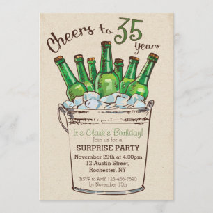Félicitations pour les 35 ans Invitation d'anniver
